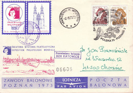 1973 Balloon Mail - Transported In A Balloon BZG KATOWICE (Copernicus) 06605 - POWR - Ballons