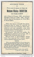 ATTERT ..-- Mme Cécile LUZOT , épouse De Mr Nicolas BOURTON , Née En 1869 , Décédée En 1944 à ARLON . - Attert