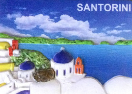Thera Santorini Island View Fridge Magnet Souvenir, Greece - Magnete