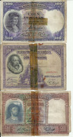 Z58- Tris Di Banconote Spagna 1928/31 - Collections