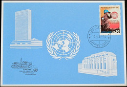 UNO GENF 1989 Mi-Nr. 192 Blaue Karte - Blue Card - Lettres & Documents