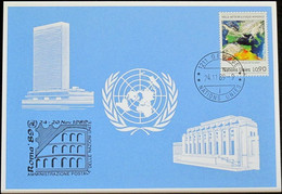 UNO GENF 1989 Mi-Nr. 200 Blaue Karte - Blue Card - Lettres & Documents