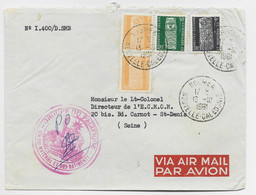 NOUVELLE CALEDONIE OFFICIEL 1FRX2+50FR+9FR LETTRE COVER AVION NOUMEA 13.10.1961 + GROUPE DU PACIFIQUE - Briefe U. Dokumente