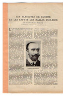 VP20.104 - Guerre 14 / 18 - Extrait De La Revue ¨ La Science Et La Vie ¨ Les Blessures Et Les Effets Des Balles Dum-Dum - Documents