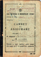 Romania, 1945, Social Insurance Member Card - Revenue Stamps