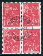 DENMARK 1991 Keep Denmark Clean 3.50 Kr Block Of 4 Used.   Michel 1010 - Used Stamps