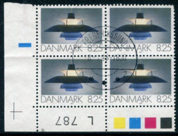 DENMARK 1991 Functional Art 8.25 Kr. Block Of 4 Used.   Michel 1009 - Usado