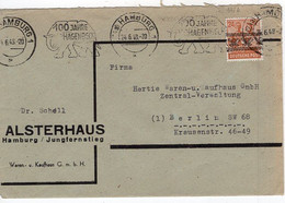 52950 - Bizone - 1948 - 24Pfg Bandaufdruck EF A Bf HAMBURG - 100 JAHRE HAGENBECK ... -> West-Berlin - Eléphants