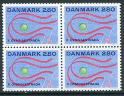 DENMARK 1987 Gymnaestrada Block Of 4 MNH / **.   Michel 897 - Used Stamps