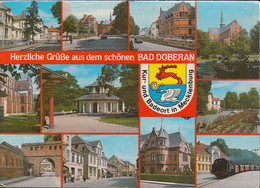 D-18209 Bad Doberan - Ansichten - Bahnhof - Eisenbahn - Hauptstraße - Cars - Nice Stamp - Bad Doberan