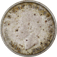 Monnaie, Australie, George VI, Sixpence, 1946, Melbourne, TB+, Argent, KM:38a - Victoria