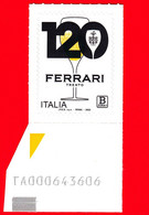 Nuovo - MNH - ITALIA - 2022 - 120 Anni Della Cantina Ferrari Trento – Vino – Champagne - Spumante - B Zona - Alfanumeric - 2021-...: Ungebraucht