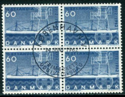 DENMARK 1962 Selandia Voyage Block Of 4 Used   Michel 406x - Oblitérés