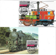 2135f: Heimatsammler 2000 Stockerau 2 MK- Belege, Motiv "Eisenbahn" Aus 1991 - Stockerau
