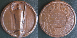 Médaille En Bronze Banque Ambrosiano 1896 1956 , 60e Anniversaire, Par Castguilioni - Andere & Zonder Classificatie