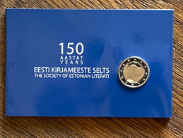 ESTONIE 2022 2 € EURO "150 Ans Fondation Littéraire" BU Coincard - Estland