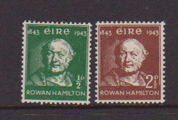 IRELAND    1943    Centenary  Of  Discovery  Of  Quaternions    Set  Of  2    MH - Unused Stamps