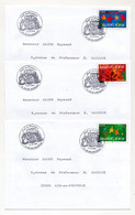 FRANCE - 5 Env. Affr Autoadhésifs "Meilleurs Voeux" Obl Noël En Provence - Aix En Provence - 17/12/2004 - Storia Postale