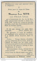 ATTERT ..-- Mr Jean NEYS , Veuf De Mme Elisabeth SCHMITZ , Né En 1862 à HOBSCHEID , Décédé En 1942 . - Attert