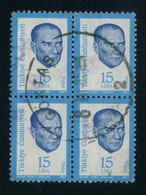 Türkiye 6/III/1985 GÖKTAŞ 2 Postmark, Used Block Of 4 - Gebruikt