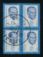 Türkiye 29/III/1984 DALYAN 3 KÖYCEĞIZ Postmark, Used Block Of 4 - Gebruikt