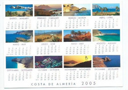 COSTA DE ALMERIA.- CALENDARIO AÑO 2005.- ALMERIA - ANDALUCIA.- ( ESPAÑA ) - Almería
