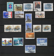 ISLANDE  N° LOT DE 19 TIMBRES OBLITERES  COTE  31.50€ - Lots & Serien