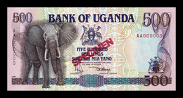 Uganda 500 Shillings 1991 Pick 33As Specimen Serie AA SC UNC - Uganda