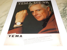 ANCIENNE  PUBLICITE YEMA ME VA  MONTRE YEMA 1982 - Andere & Zonder Classificatie