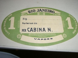 ETICHETTA  LLOYD SABAUDO RIO DE JANEIRO - Autocollants