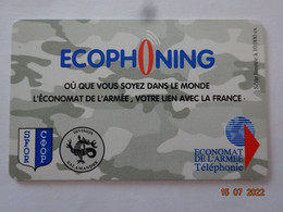 CARTE A USAGE MILITAIRE CARTE INTERNET ECOPHONING SFOR / COOP DIVISION SALAMANDRE -  Cartes à Usage Militaire