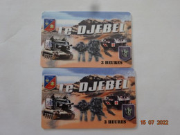 CARTE A USAGE MILITAIRE CARTE INTERNET  LE DJEBEL 3 HEURE PASSMAN LOT DE 2 CARTES VERSOS DIFFERENTS - Militares