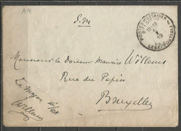 Belgique - Cachet "POSTES MILITAIRES 9" Du 4-1-19 - Lettre Vers Bruxelles - Briefe U. Dokumente