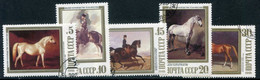 SOVIET UNION 1988 Equestrian Paintings Used     Michel 5854-58 - Gebraucht