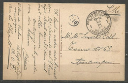 Belgique - Cachet "POSTES MILITAIRES 1" Du 26-3-21 - Carte Postale AACHEN - Partie Am Bahnhof - Lettres & Documents