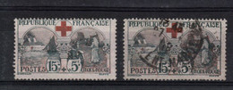 France - 2 Croix Rouge N°156 (1918 )   Neuf Charniére + Oblit - Otros & Sin Clasificación