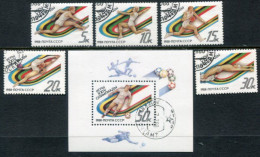 SOVIET UNION 1988 Olympic Games, Seoul Used  Michel 5840-44. Block 202 - Used Stamps