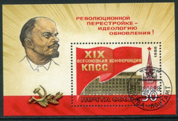 SOVIET UNION 1988 Communist Party Conference Block Used  Michel Block 201 - Used Stamps
