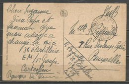 Belgique - Cachet "POSTES MILITAIRES 3" Du 8-1 Sans Millésime - Carte Postale HASSELT St Quintinus Kerk - Brieven En Documenten