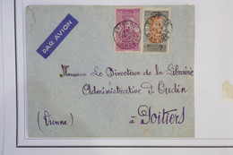 AZ10 AOF DAHOMEY BELLE LETTRE  1939 COTONOU  A  POITIERS FRANCE + AFFRANCH. PLAISANT - Storia Postale