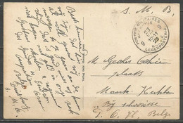 Belgique - Cachet "POSTES MILITAIRES 9" Du 23-8-20 - Carte Postale DUISBURG-RUHRORT Rheinbrücke - Lettres & Documents