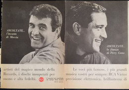 1963 - Dischi RCA MECCIA PERRY COMO - 2 Pag. Pubblicità Cm. 13 X 18 - Plakate & Poster