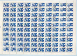 Une Feuille Entière  6  Kon Noyta CCCP    Année 1966    100 Timbres Oblitérés - Full Sheets