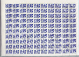 Une Feuille Entière  16  Kon Noyta CCCP    Année 1966    100 Timbres Oblitérés ( Feuille Pliée ) - Full Sheets