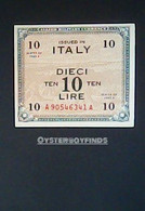Italy 1943: 10 Lira - Geallieerde Bezetting Tweede Wereldoorlog