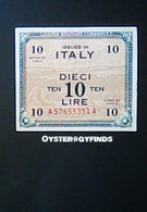 Italy 1943: 10 Lira - Ocupación Aliados Segunda Guerra Mundial