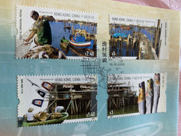 Hong Kong Stamp FDC Fishing Village Cover - Covers & Documents