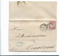 Brs377 / DEUTSCHES REICH - Emden (Hannoverstempel) Spätverwendet Auf Grossem Brustschild, 1 Groschen, Dez. 1873 +Inhalt - Storia Postale