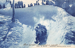 St. Moritz Bobsleigt Passing Sunny Corner 1910 Wintersport Bob - St. Moritz