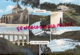 87- BESSINES SUR GARTEMPE- EGLISE- HOTEL DE LA VALLEE- VALLEE -VIADUC ROCHEROLLES -ECLUSE -THEOJAC LIMOGES N° 14-17 - Bessines Sur Gartempe